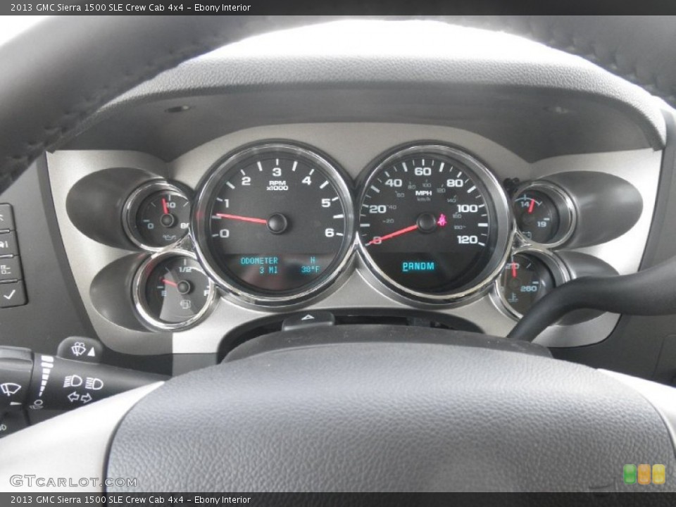Ebony Interior Gauges for the 2013 GMC Sierra 1500 SLE Crew Cab 4x4 #77666823