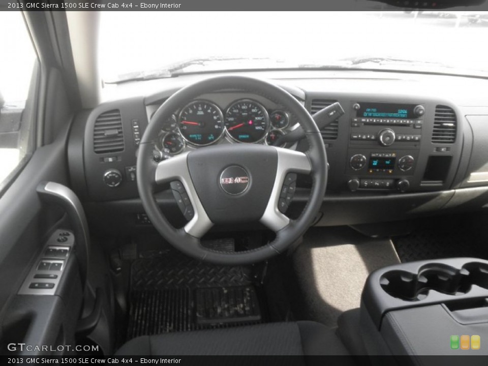 Ebony Interior Dashboard for the 2013 GMC Sierra 1500 SLE Crew Cab 4x4 #77666905