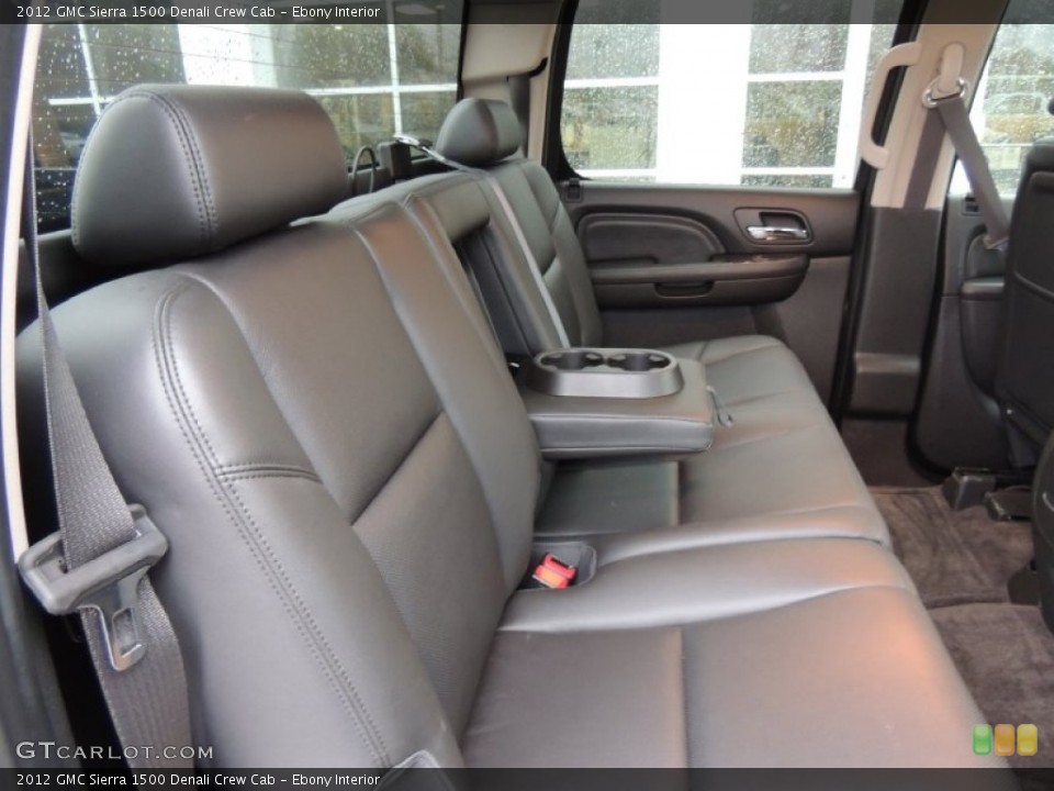 Ebony Interior Rear Seat for the 2012 GMC Sierra 1500 Denali Crew Cab #77667596