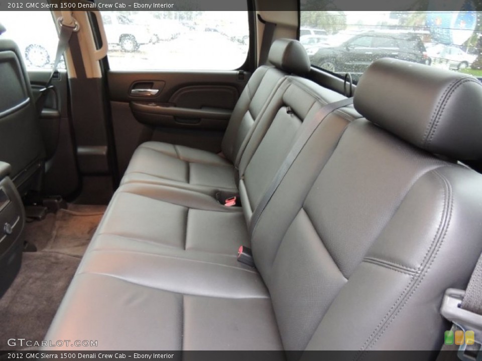 Ebony Interior Rear Seat for the 2012 GMC Sierra 1500 Denali Crew Cab #77667636