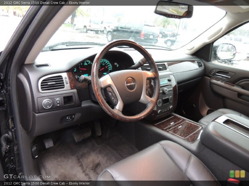 Ebony Interior Prime Interior for the 2012 GMC Sierra 1500 Denali Crew Cab #77667673