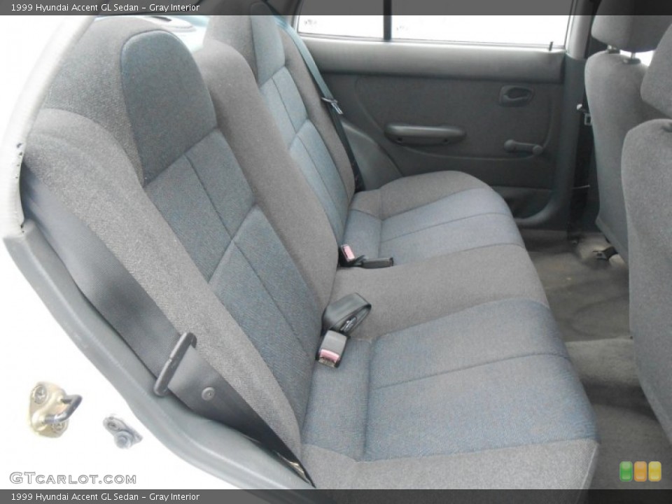 Gray Interior Rear Seat for the 1999 Hyundai Accent GL Sedan #77668020