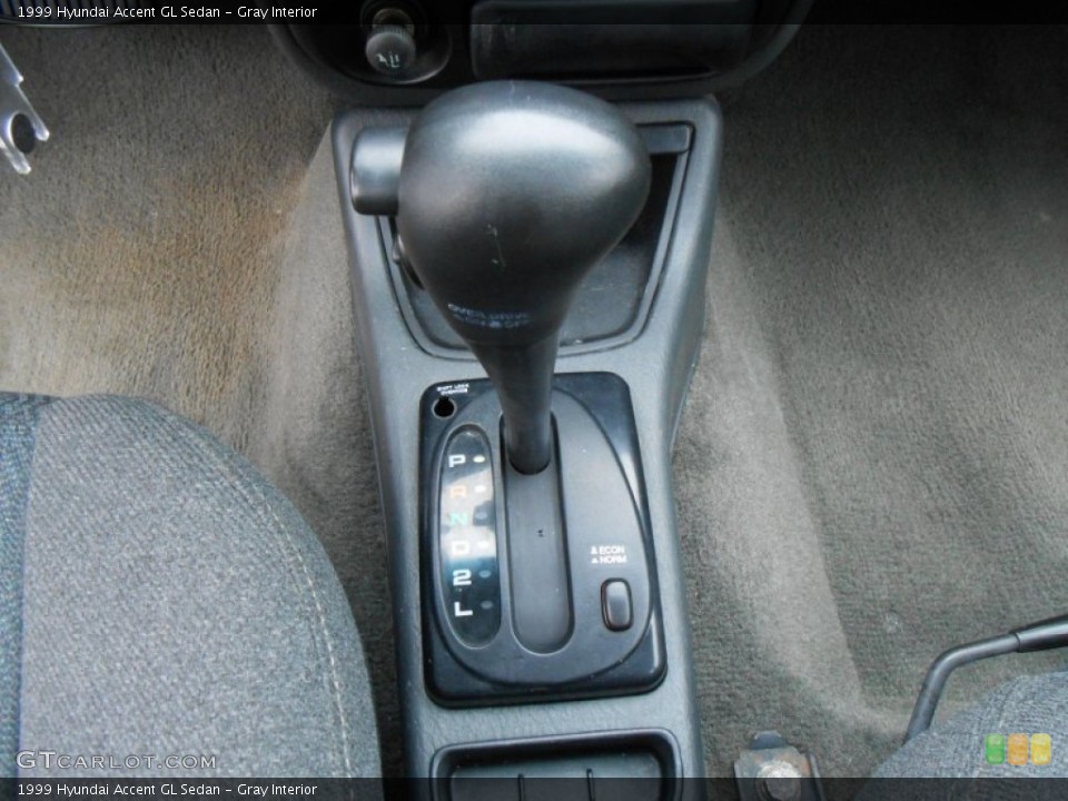 Gray Interior Transmission for the 1999 Hyundai Accent GL Sedan #77668208