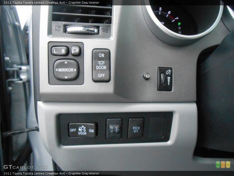 Graphite Gray Interior Controls for the 2011 Toyota Tundra Limited CrewMax 4x4 #77669112