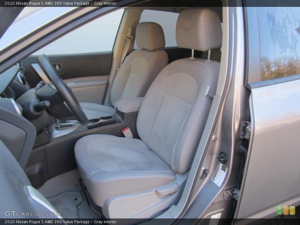Gray Interior Front Seat for the 2010 Nissan Rogue S AWD 360 Value Package #77669272