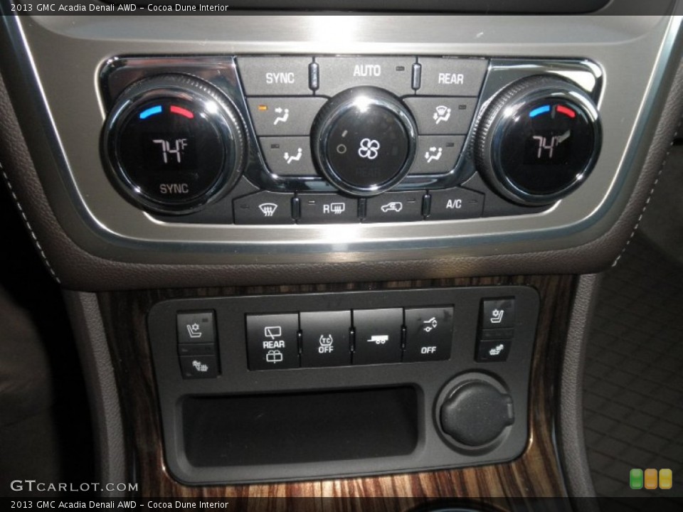 Cocoa Dune Interior Controls for the 2013 GMC Acadia Denali AWD #77669286