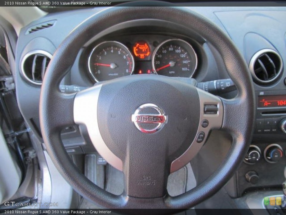 Gray Interior Steering Wheel for the 2010 Nissan Rogue S AWD 360 Value Package #77669304