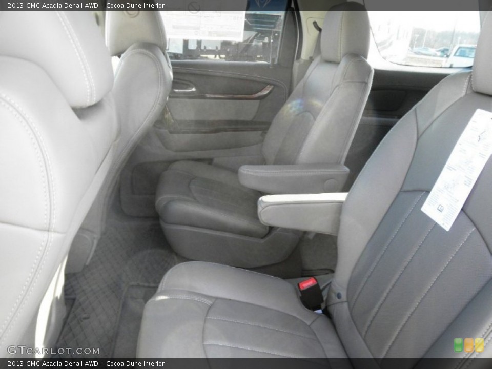 Cocoa Dune Interior Rear Seat for the 2013 GMC Acadia Denali AWD #77669517