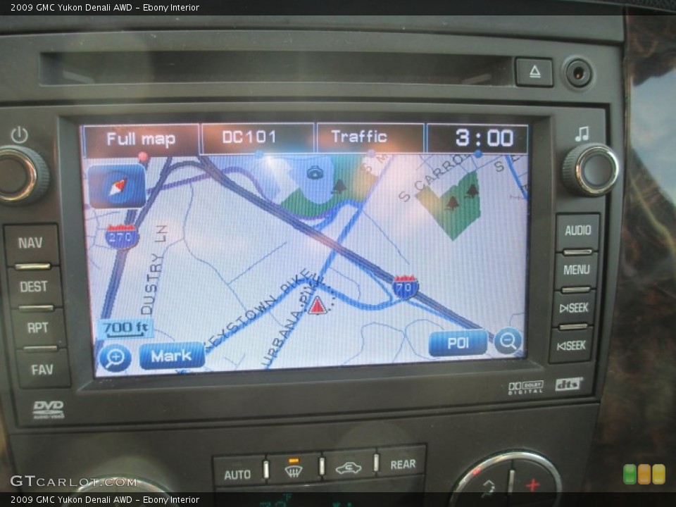Ebony Interior Navigation for the 2009 GMC Yukon Denali AWD #77670249