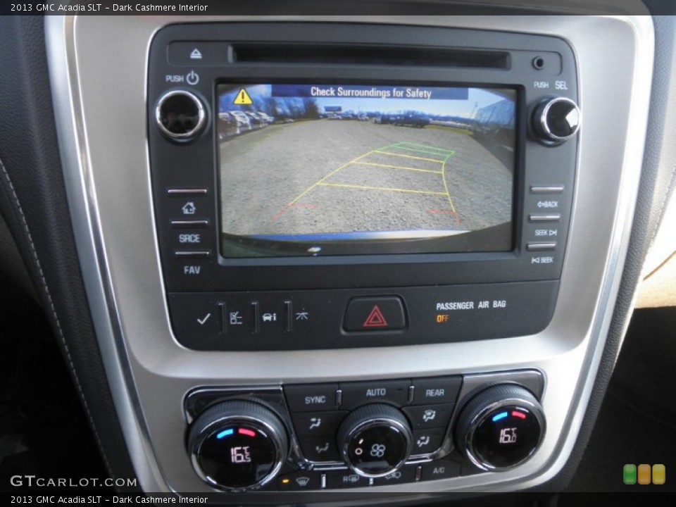 Dark Cashmere Interior Controls for the 2013 GMC Acadia SLT #77670626