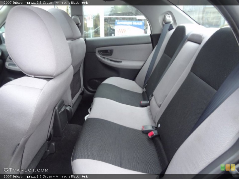 Anthracite Black Interior Rear Seat for the 2007 Subaru Impreza 2.5i Sedan #77670659