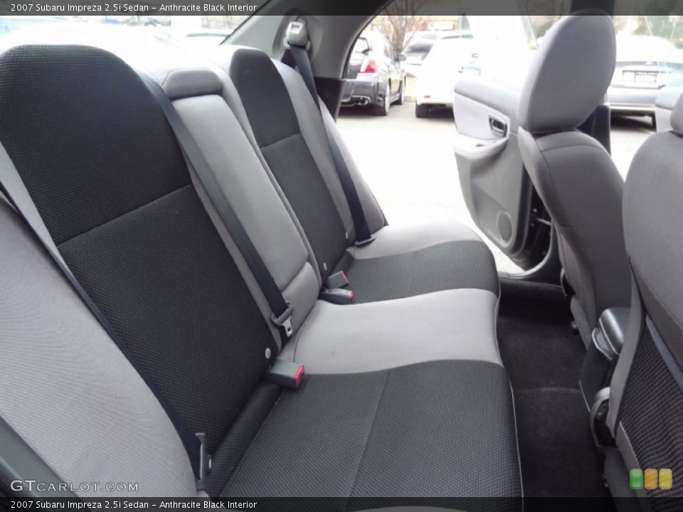 Anthracite Black Interior Rear Seat for the 2007 Subaru Impreza 2.5i Sedan #77670764