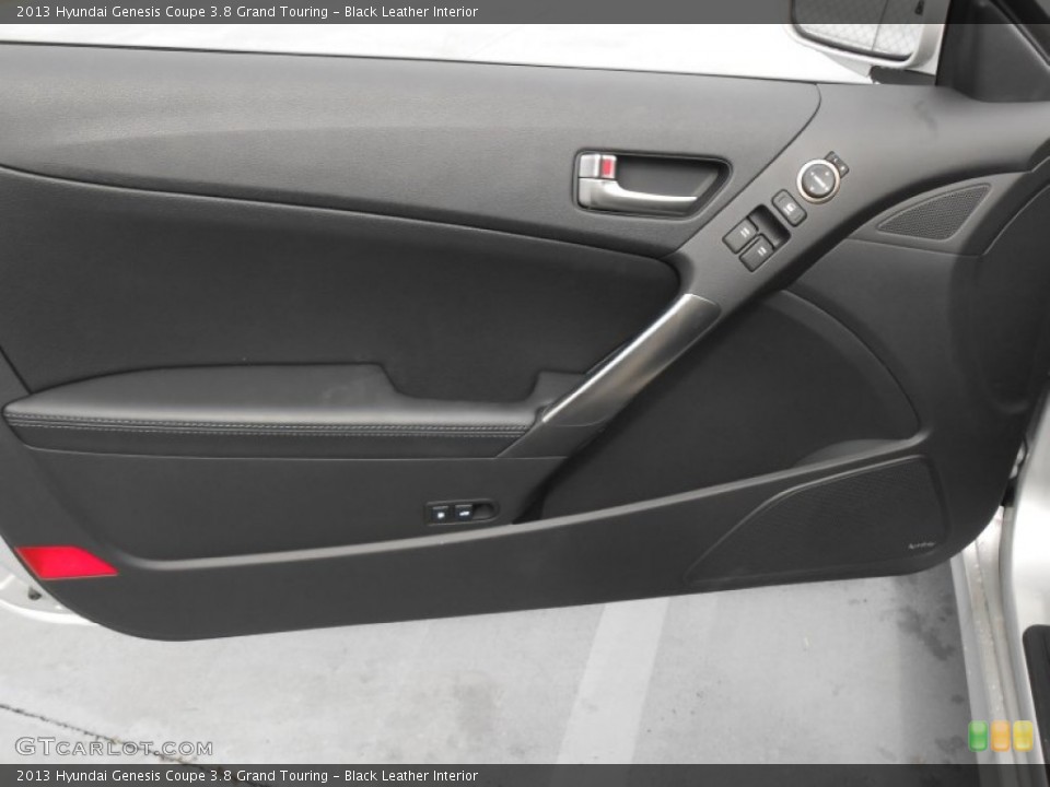 Black Leather Interior Door Panel for the 2013 Hyundai Genesis Coupe 3.8 Grand Touring #77673870