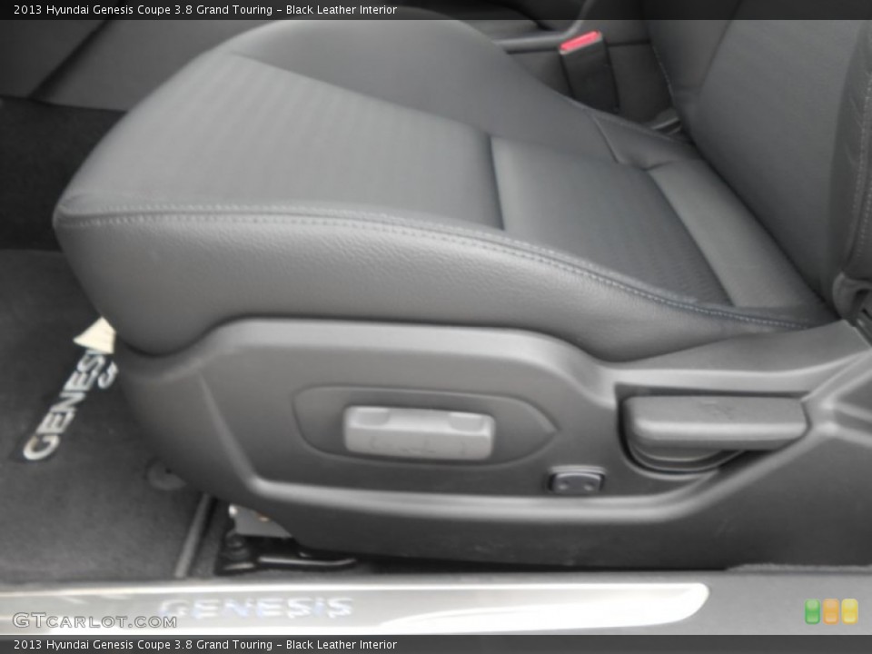 Black Leather Interior Front Seat for the 2013 Hyundai Genesis Coupe 3.8 Grand Touring #77673885