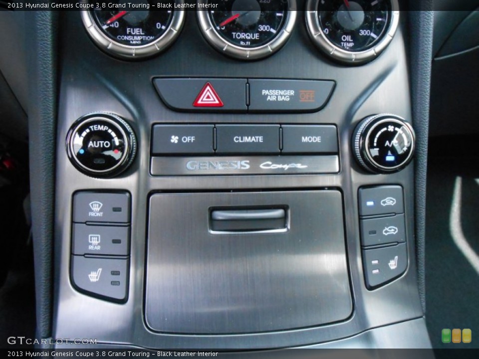 Black Leather Interior Controls for the 2013 Hyundai Genesis Coupe 3.8 Grand Touring #77673903