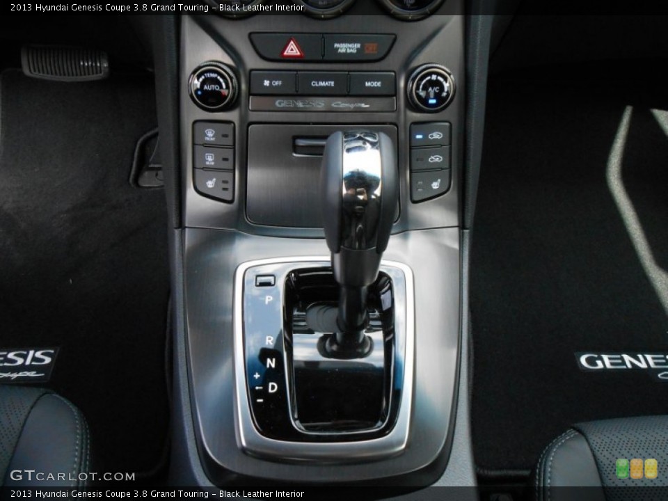 Black Leather Interior Transmission for the 2013 Hyundai Genesis Coupe 3.8 Grand Touring #77673906