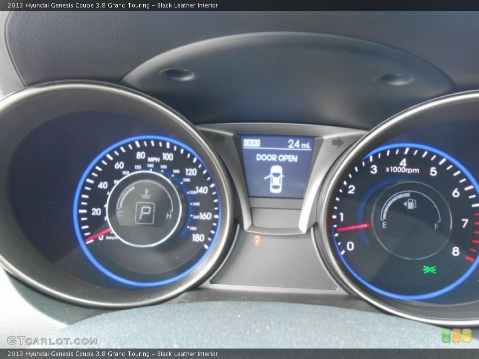 Black Leather Interior Gauges for the 2013 Hyundai Genesis Coupe 3.8 Grand Touring #77673921