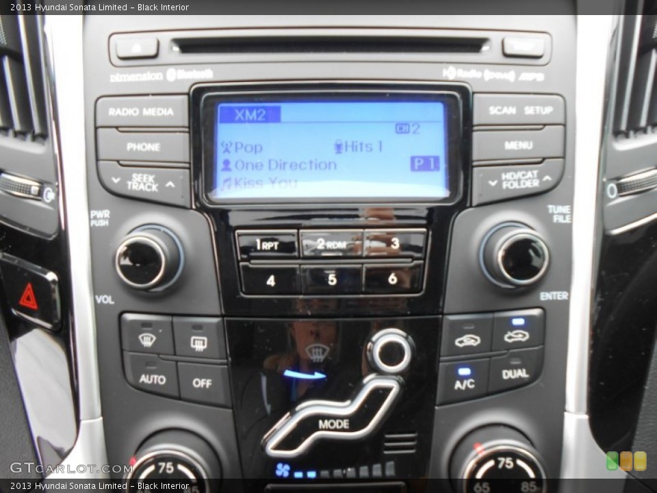 Black Interior Controls for the 2013 Hyundai Sonata Limited #77674347