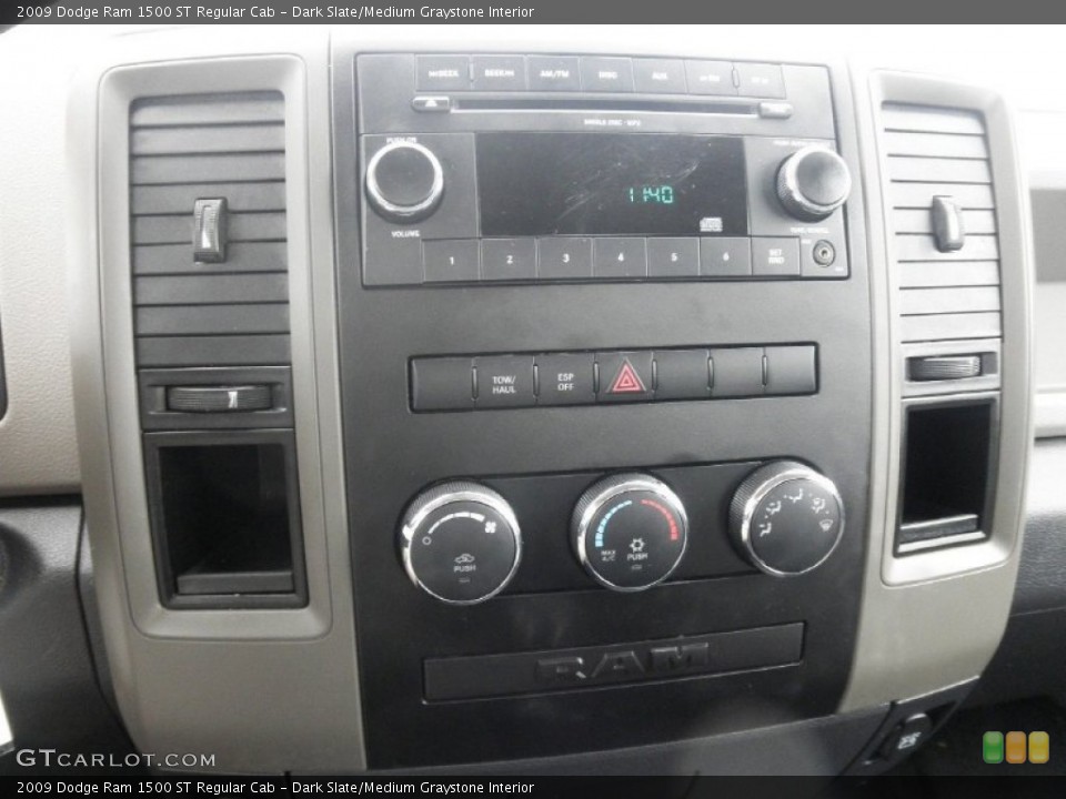Dark Slate/Medium Graystone Interior Controls for the 2009 Dodge Ram 1500 ST Regular Cab #77675772