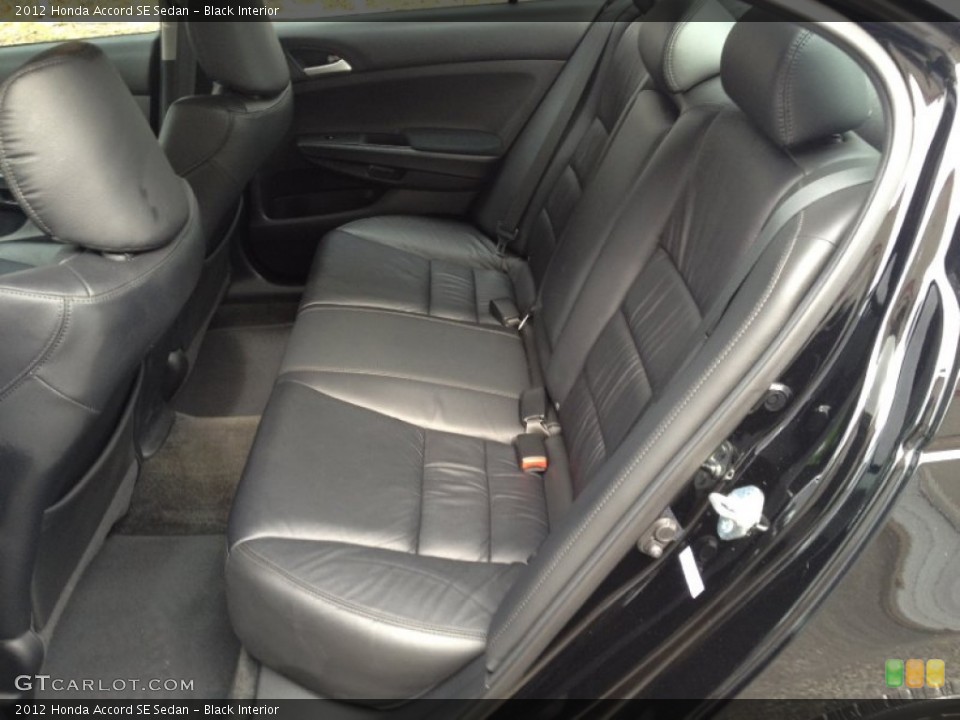 Black Interior Rear Seat for the 2012 Honda Accord SE Sedan #77675790