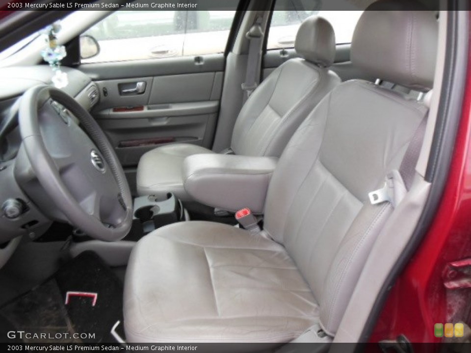 Medium Graphite Interior Front Seat for the 2003 Mercury Sable LS Premium Sedan #77675795