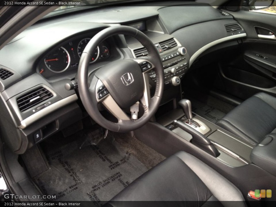Black Interior Prime Interior for the 2012 Honda Accord SE Sedan #77675811