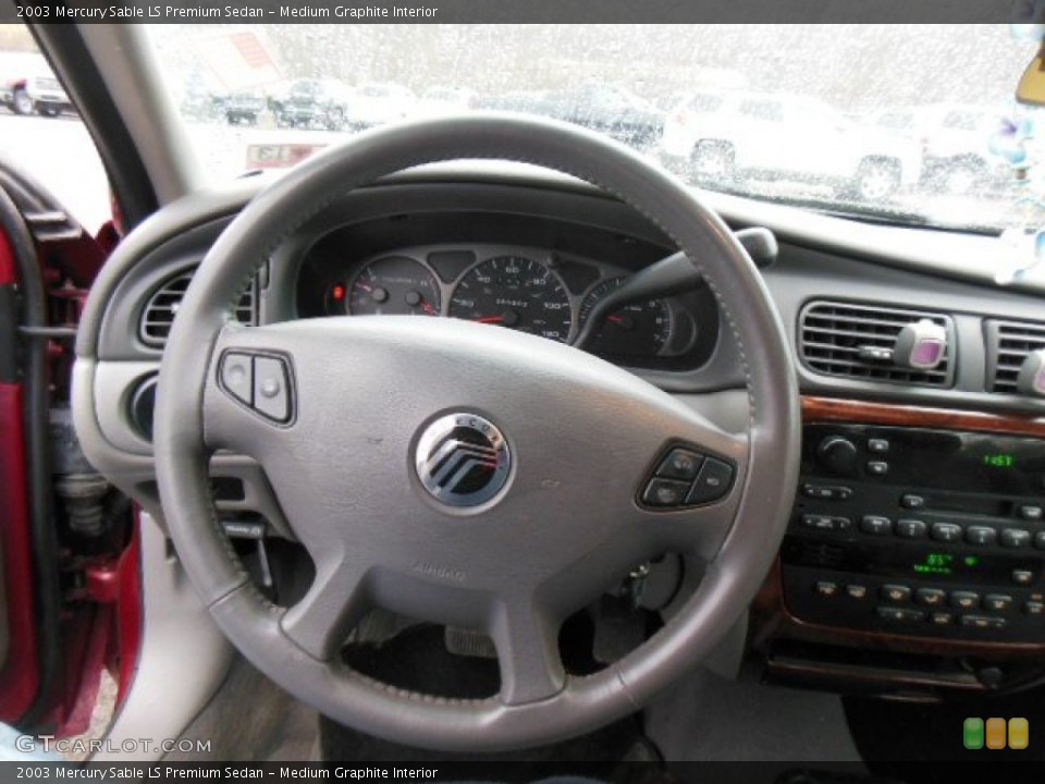 Medium Graphite Interior Steering Wheel for the 2003 Mercury Sable LS Premium Sedan #77675861