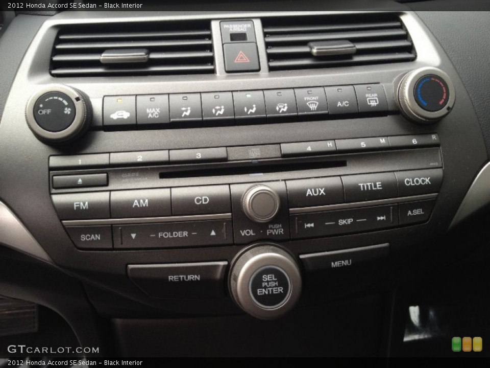 Black Interior Controls for the 2012 Honda Accord SE Sedan #77675922