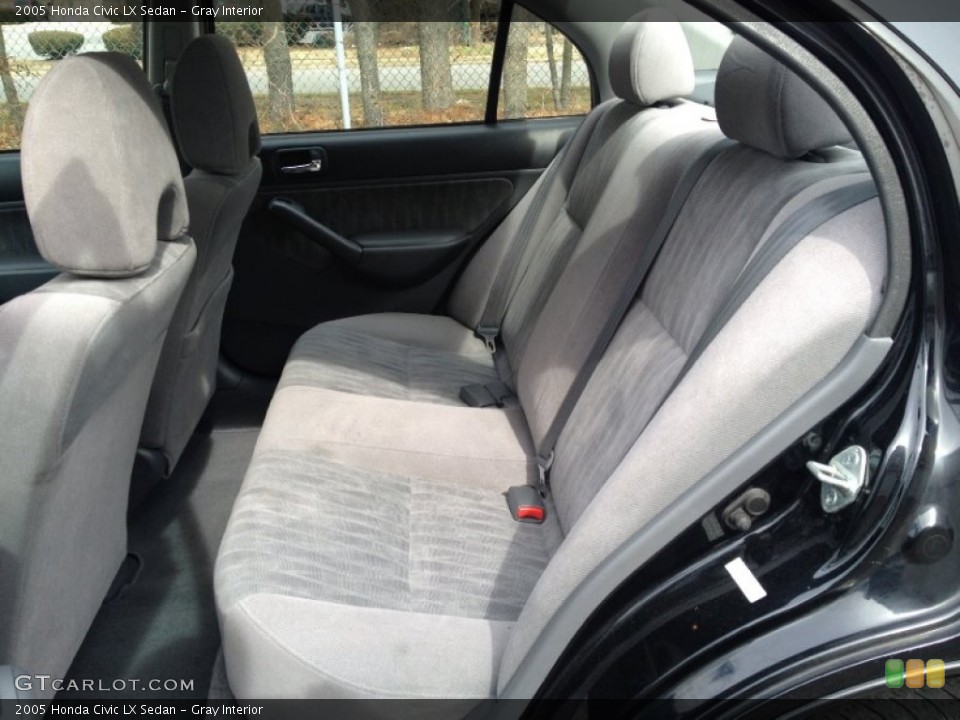 Gray Interior Rear Seat for the 2005 Honda Civic LX Sedan #77676784