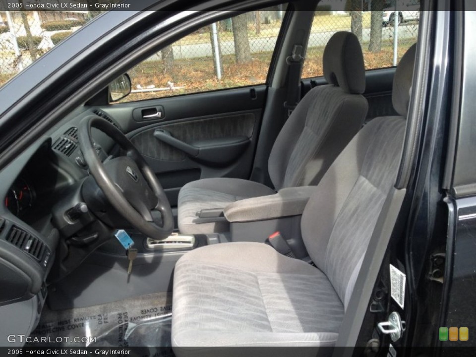 Gray Interior Front Seat for the 2005 Honda Civic LX Sedan #77676846