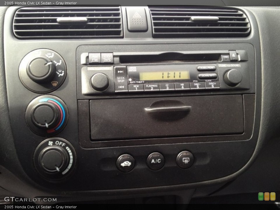 Gray Interior Audio System for the 2005 Honda Civic LX Sedan #77676906