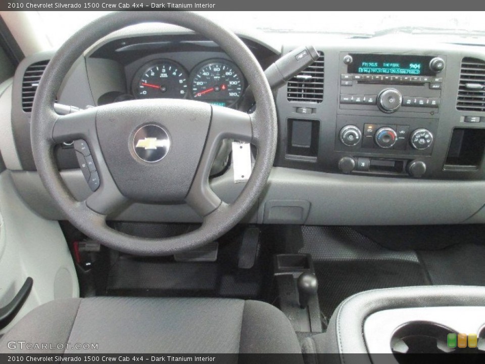 Dark Titanium Interior Dashboard for the 2010 Chevrolet Silverado 1500 Crew Cab 4x4 #77676966