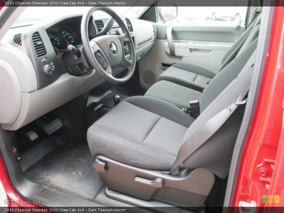 Dark Titanium Interior Prime Interior for the 2010 Chevrolet Silverado 1500 Crew Cab 4x4 #77677248