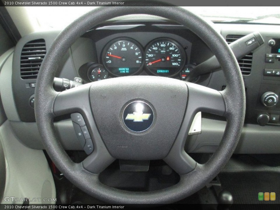 Dark Titanium Interior Steering Wheel for the 2010 Chevrolet Silverado 1500 Crew Cab 4x4 #77677329