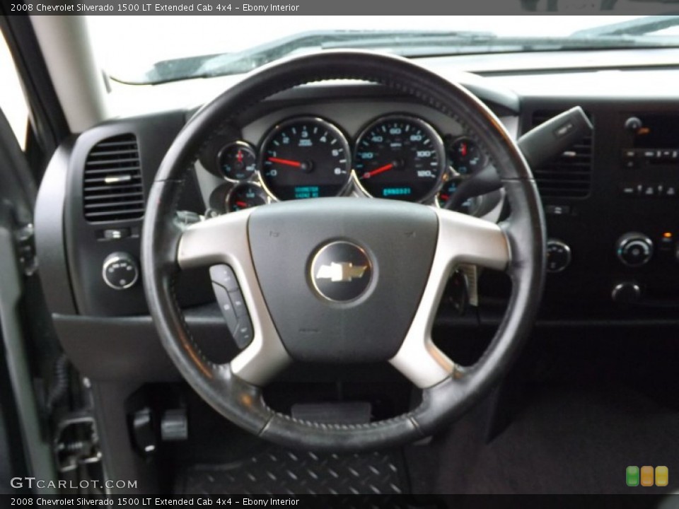 Ebony Interior Steering Wheel for the 2008 Chevrolet Silverado 1500 LT Extended Cab 4x4 #77677357