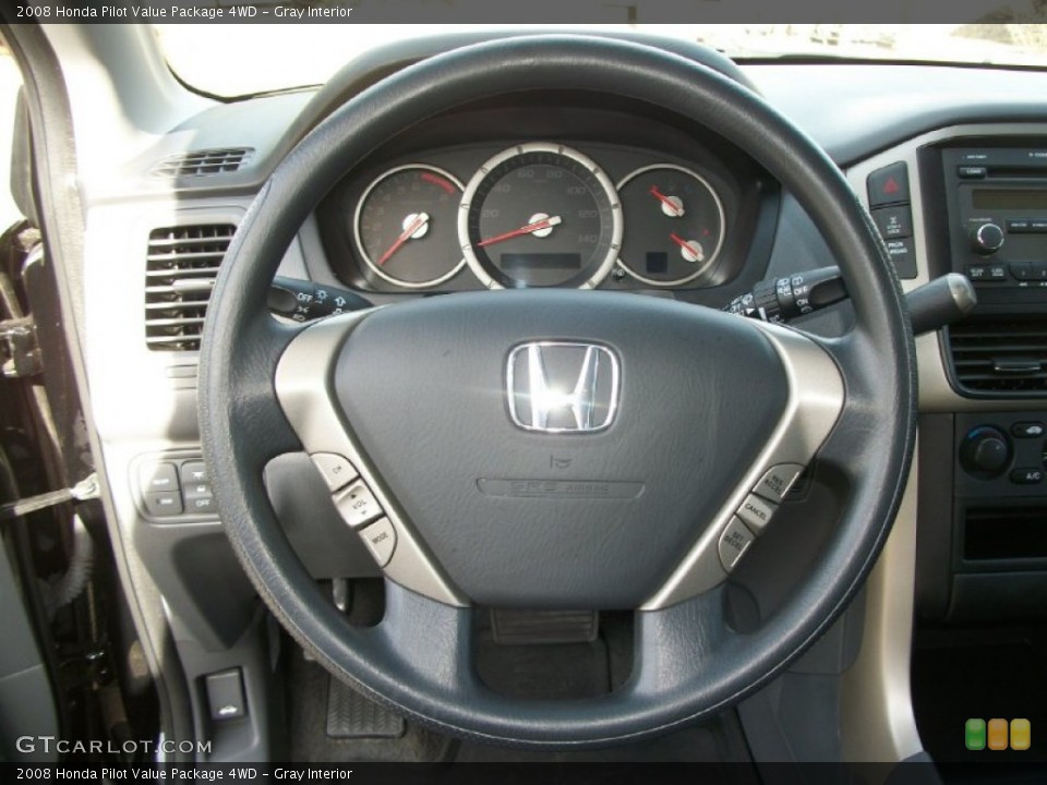 Gray Interior Steering Wheel for the 2008 Honda Pilot Value Package 4WD #77677389