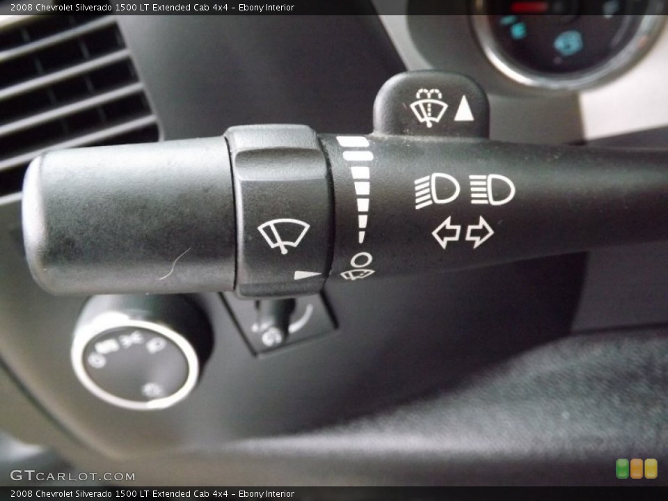 Ebony Interior Controls for the 2008 Chevrolet Silverado 1500 LT Extended Cab 4x4 #77677416