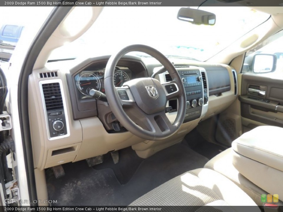 Light Pebble Beige/Bark Brown Interior Prime Interior for the 2009 Dodge Ram 1500 Big Horn Edition Crew Cab #77678165