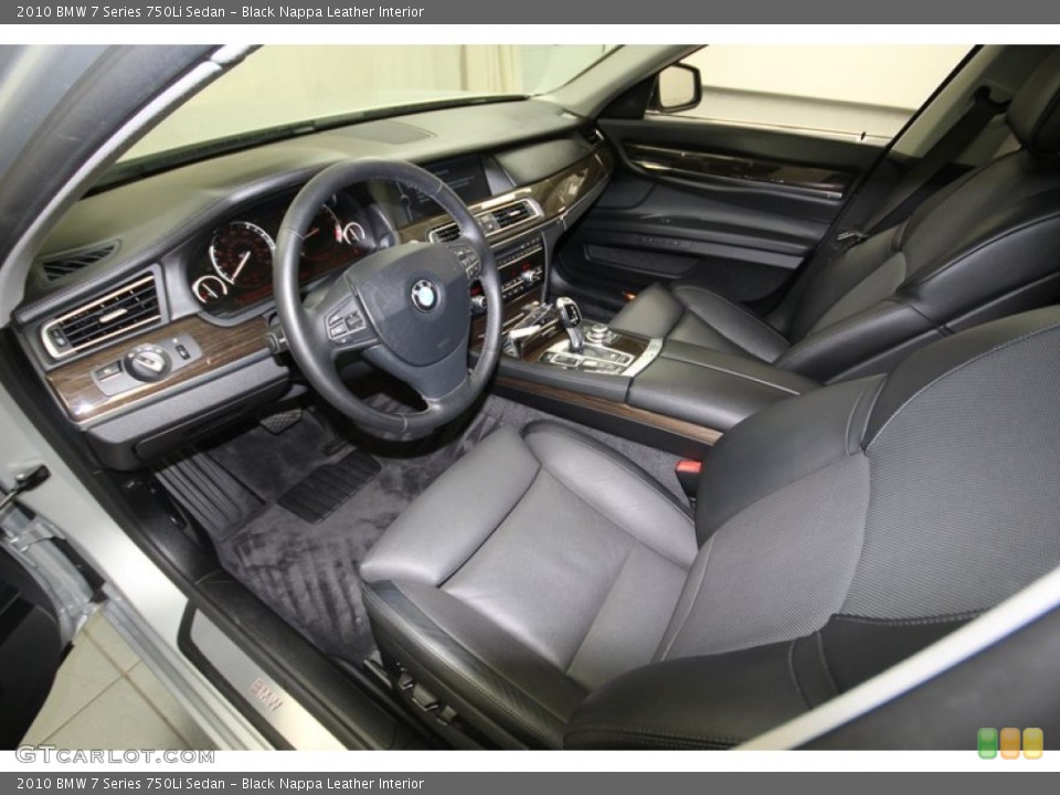 Black Nappa Leather Interior Front Seat for the 2010 BMW 7 Series 750Li Sedan #77678256