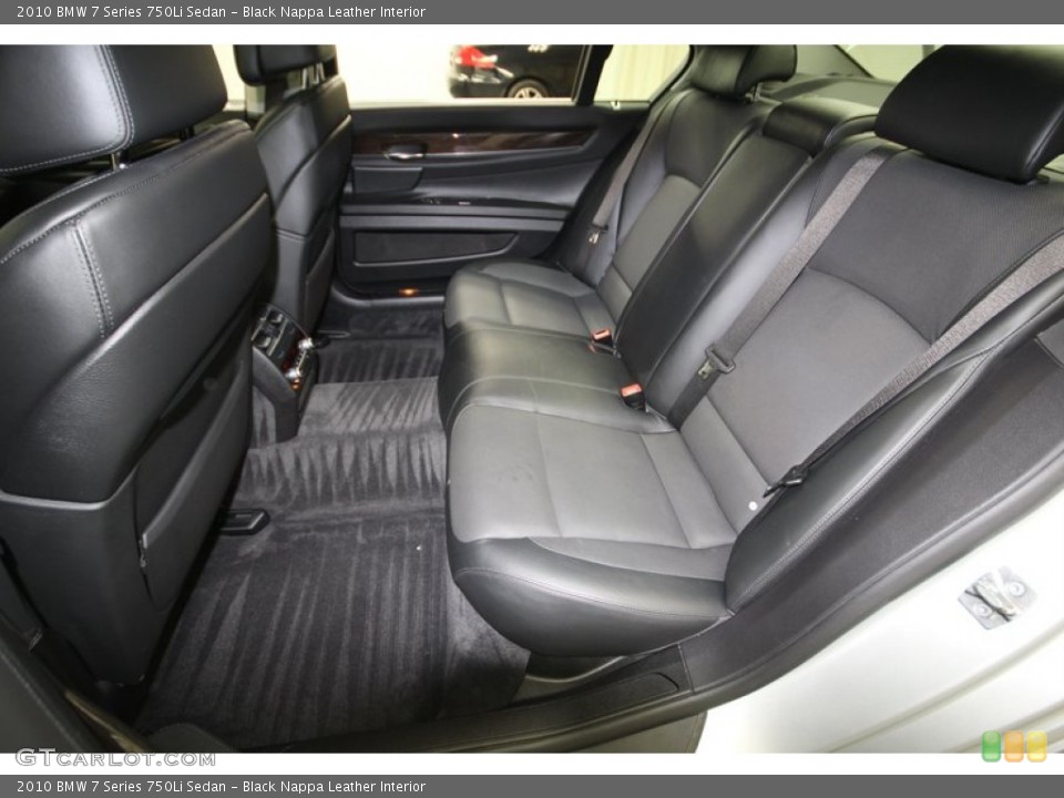 Black Nappa Leather Interior Rear Seat for the 2010 BMW 7 Series 750Li Sedan #77678274