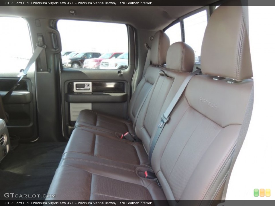 Platinum Sienna Brown/Black Leather Interior Rear Seat for the 2012 Ford F150 Platinum SuperCrew 4x4 #77678652