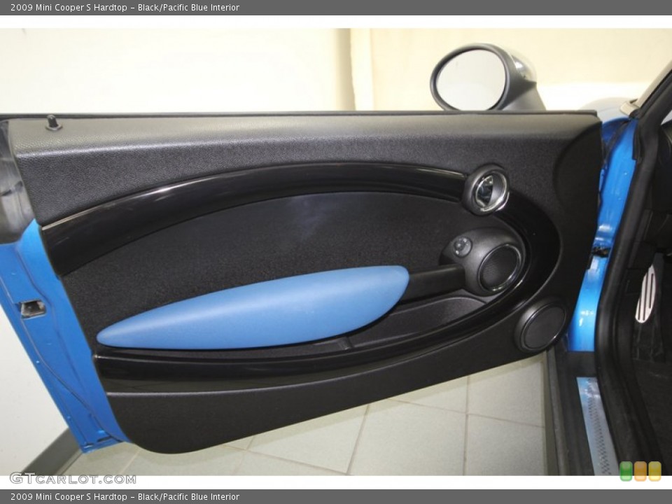 Black/Pacific Blue Interior Door Panel for the 2009 Mini Cooper S Hardtop #77679156