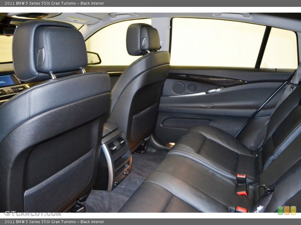 Black Interior Rear Seat for the 2011 BMW 5 Series 550i Gran Turismo #77679681