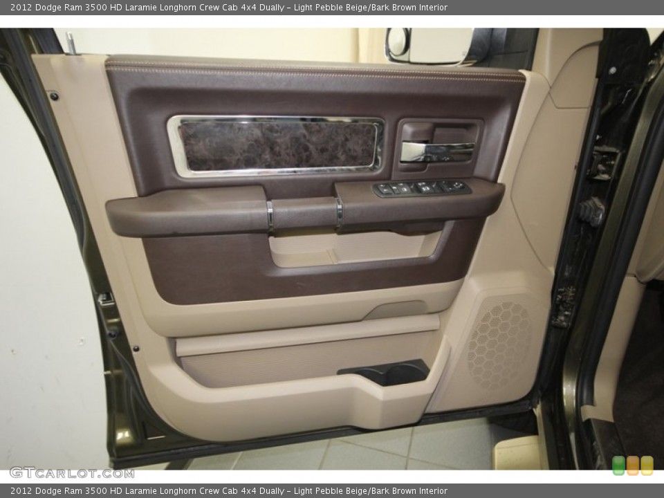Light Pebble Beige/Bark Brown Interior Door Panel for the 2012 Dodge Ram 3500 HD Laramie Longhorn Crew Cab 4x4 Dually #77679864