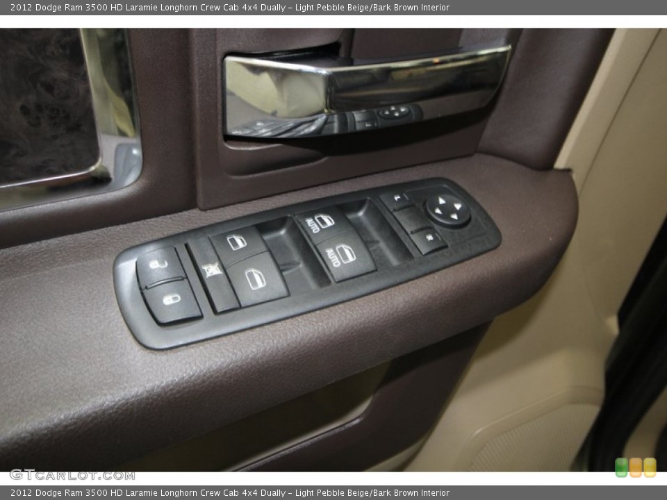 Light Pebble Beige/Bark Brown Interior Controls for the 2012 Dodge Ram 3500 HD Laramie Longhorn Crew Cab 4x4 Dually #77679879