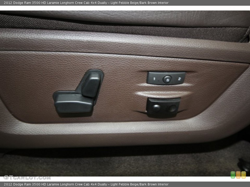 Light Pebble Beige/Bark Brown Interior Controls for the 2012 Dodge Ram 3500 HD Laramie Longhorn Crew Cab 4x4 Dually #77679898