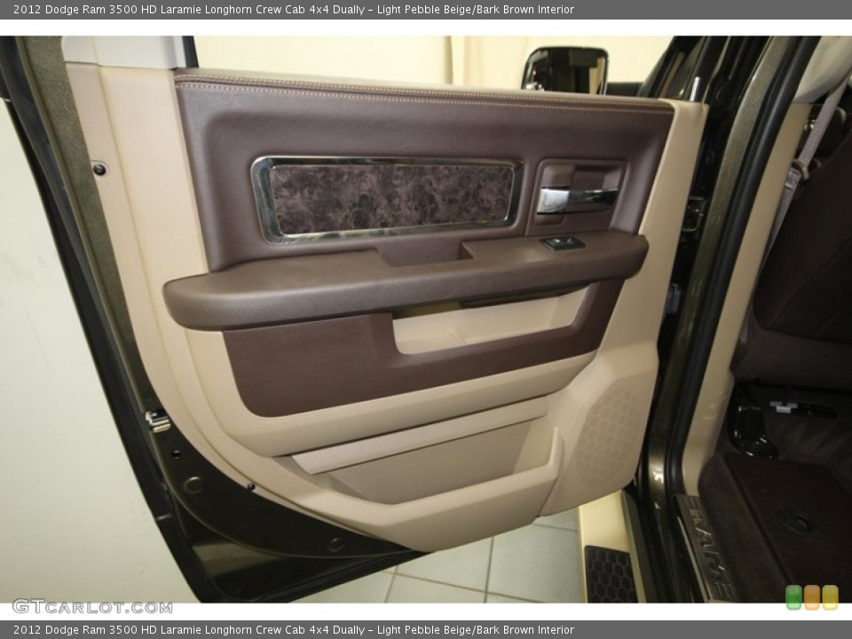 Light Pebble Beige/Bark Brown Interior Door Panel for the 2012 Dodge Ram 3500 HD Laramie Longhorn Crew Cab 4x4 Dually #77680155
