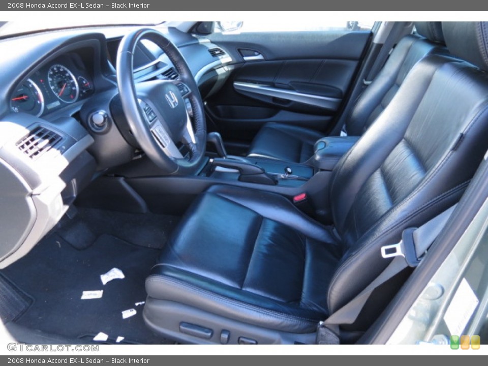 Black Interior Front Seat for the 2008 Honda Accord EX-L Sedan #77680963