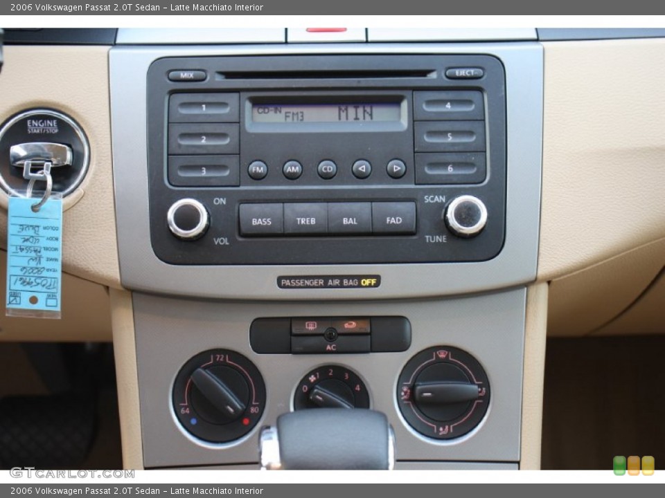 Latte Macchiato Interior Controls for the 2006 Volkswagen Passat 2.0T Sedan #77681106