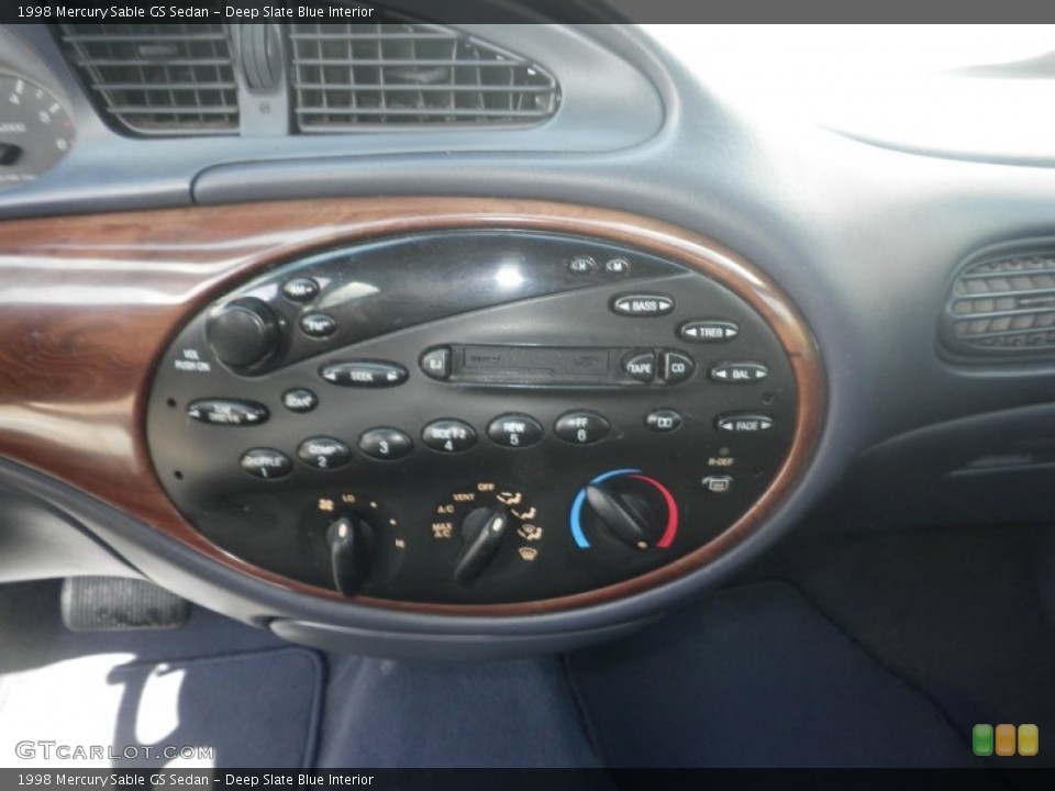 Deep Slate Blue Interior Controls for the 1998 Mercury Sable GS Sedan #77681259
